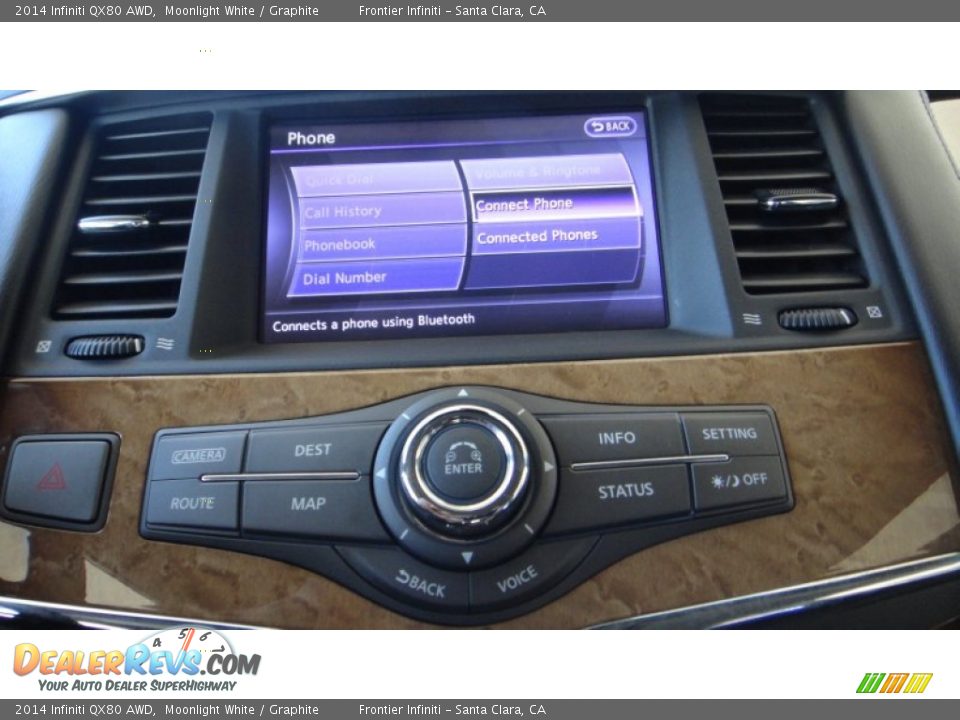 2014 Infiniti QX80 AWD Moonlight White / Graphite Photo #11