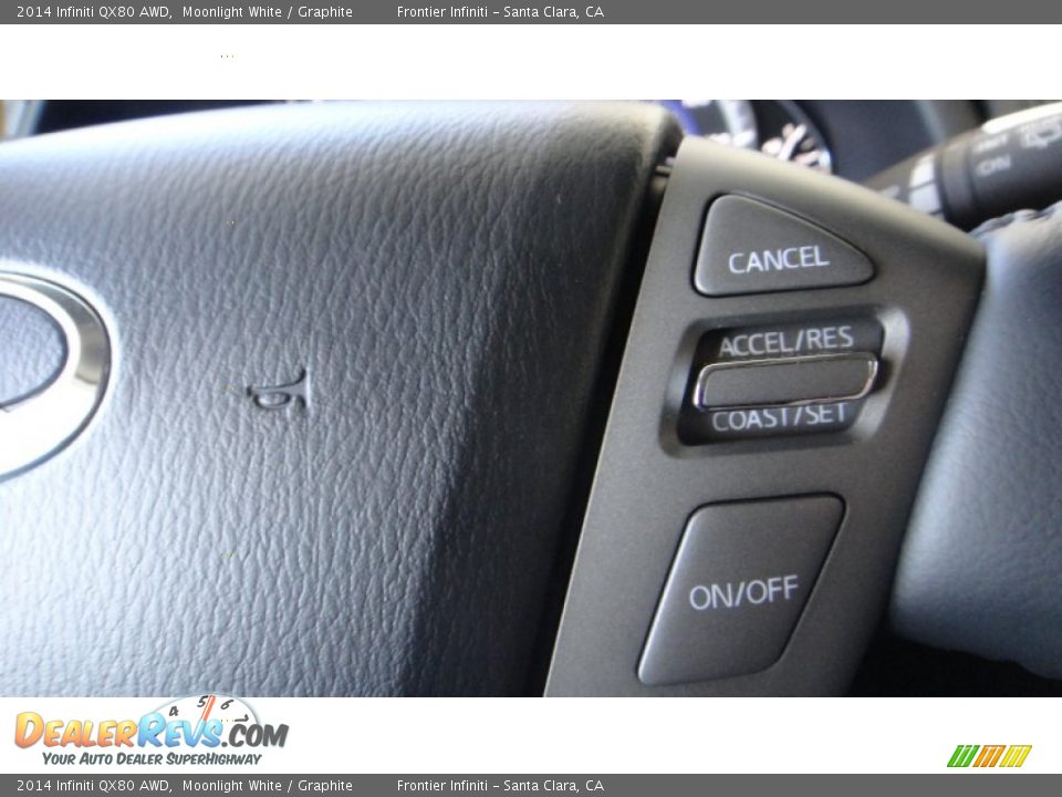 2014 Infiniti QX80 AWD Moonlight White / Graphite Photo #15