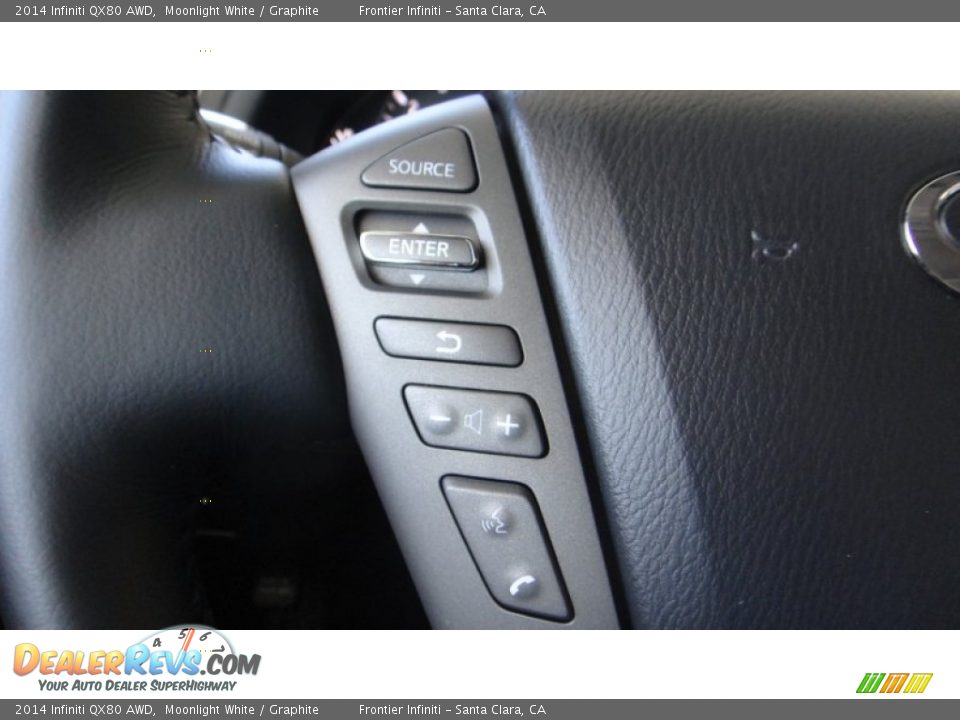 2014 Infiniti QX80 AWD Moonlight White / Graphite Photo #16