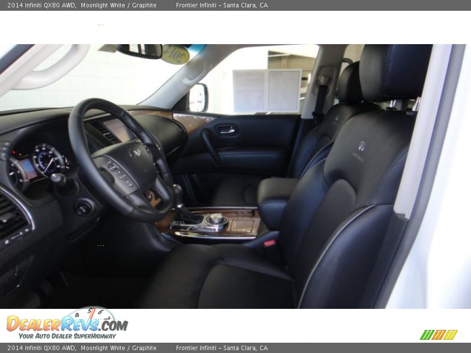 2014 Infiniti QX80 AWD Moonlight White / Graphite Photo #18