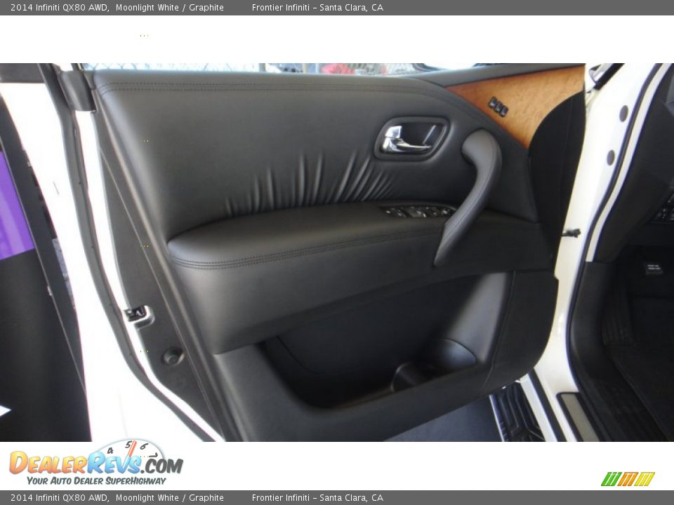 2014 Infiniti QX80 AWD Moonlight White / Graphite Photo #19