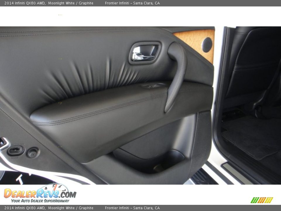 2014 Infiniti QX80 AWD Moonlight White / Graphite Photo #21