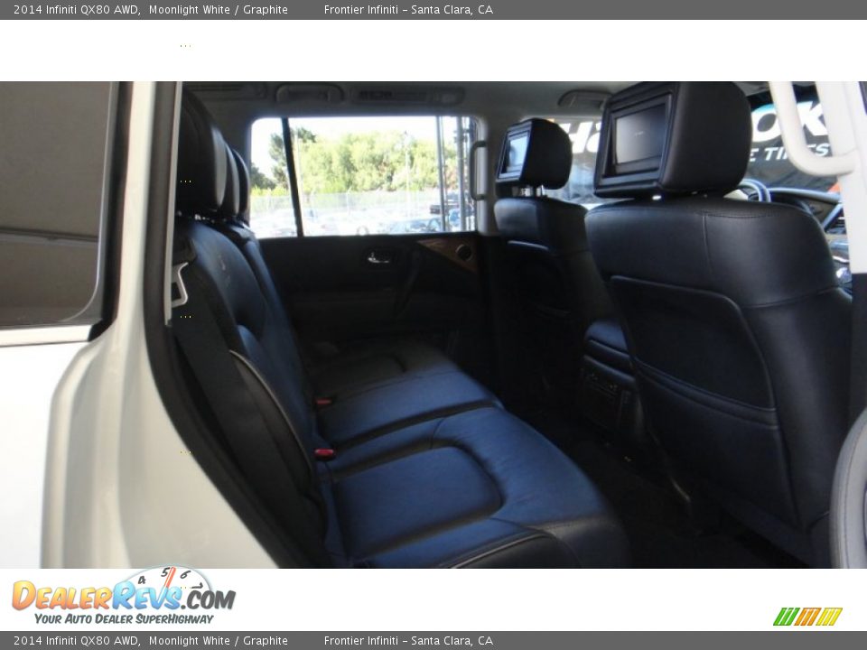 2014 Infiniti QX80 AWD Moonlight White / Graphite Photo #26