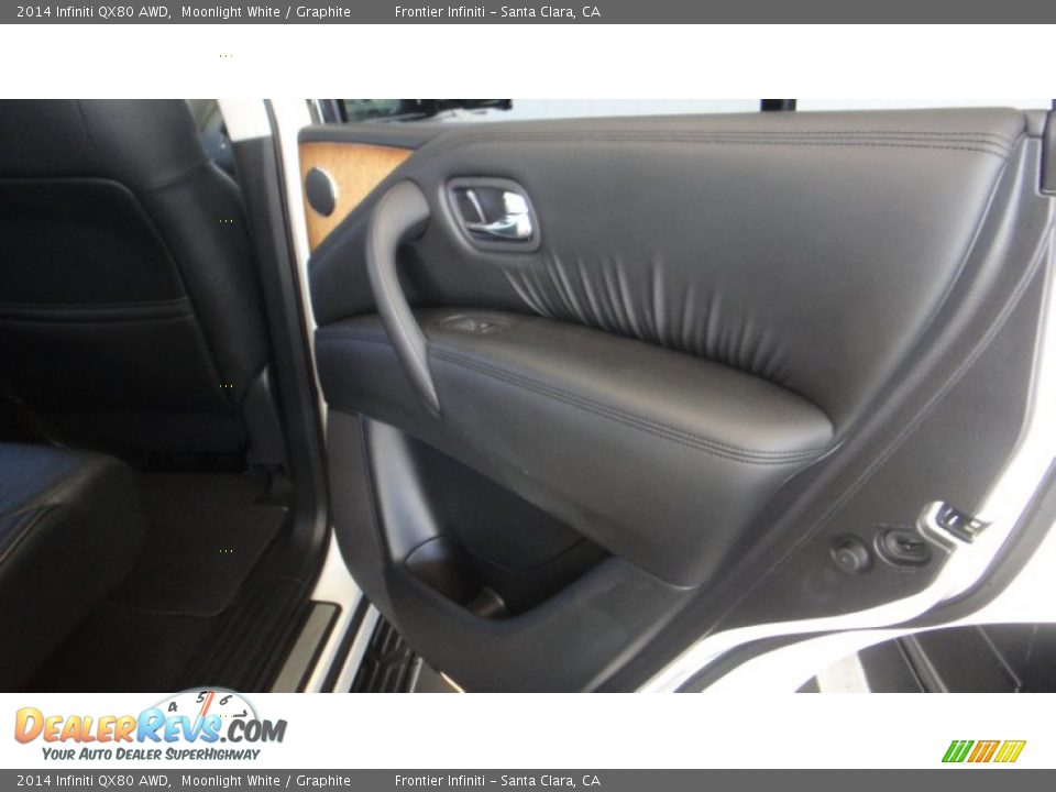2014 Infiniti QX80 AWD Moonlight White / Graphite Photo #27