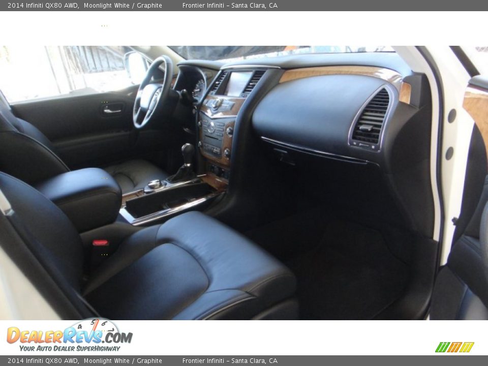 2014 Infiniti QX80 AWD Moonlight White / Graphite Photo #28