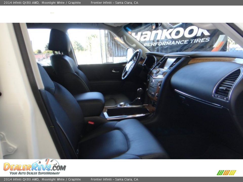 2014 Infiniti QX80 AWD Moonlight White / Graphite Photo #29