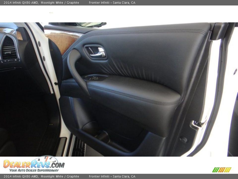 2014 Infiniti QX80 AWD Moonlight White / Graphite Photo #30