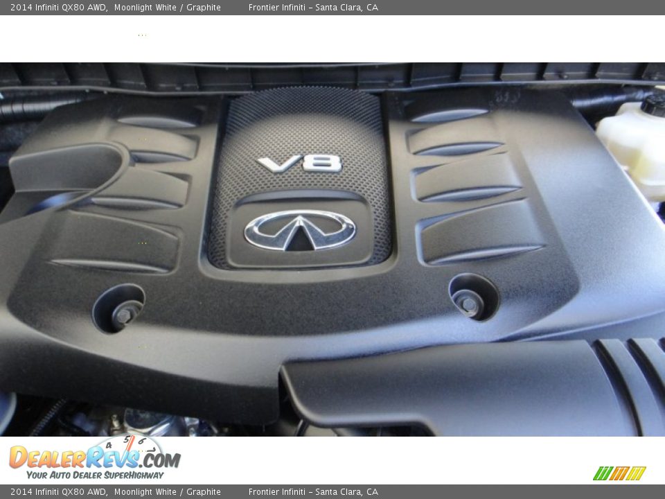 2014 Infiniti QX80 AWD Moonlight White / Graphite Photo #31