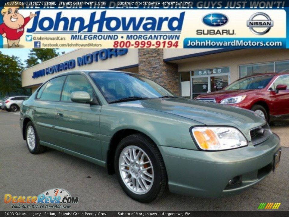 2003 Subaru Legacy L Sedan Seamist Green Pearl / Gray Photo #1