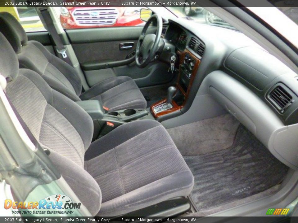 2003 Subaru Legacy L Sedan Seamist Green Pearl / Gray Photo #4