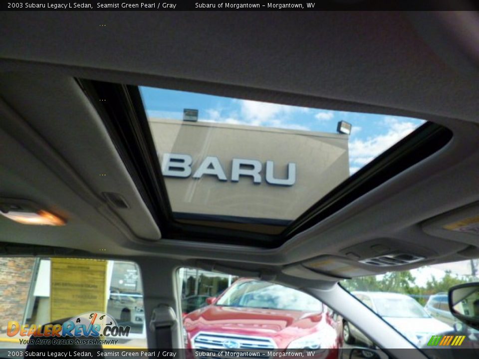 2003 Subaru Legacy L Sedan Seamist Green Pearl / Gray Photo #5