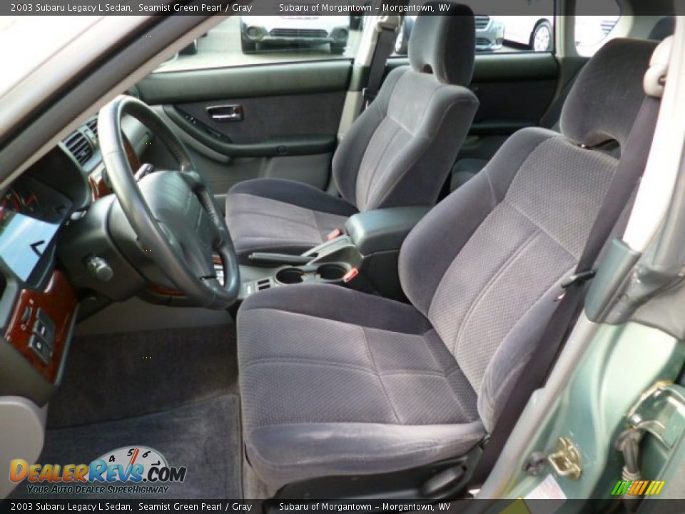 2003 Subaru Legacy L Sedan Seamist Green Pearl / Gray Photo #7