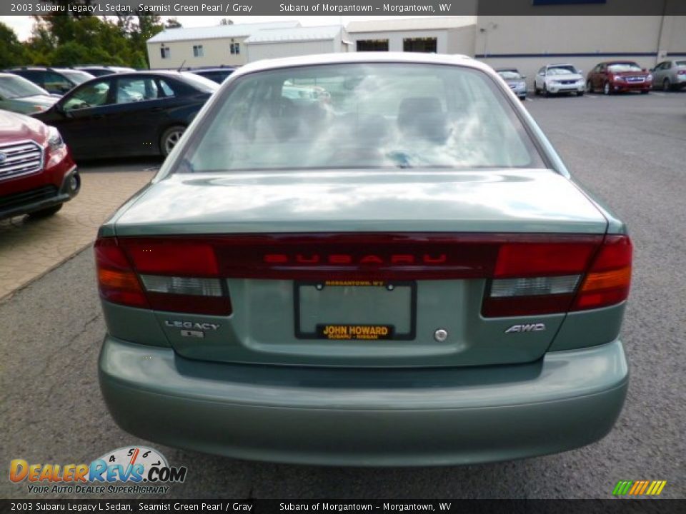 2003 Subaru Legacy L Sedan Seamist Green Pearl / Gray Photo #10
