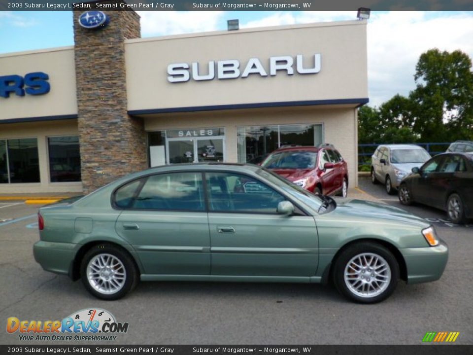 2003 Subaru Legacy L Sedan Seamist Green Pearl / Gray Photo #12