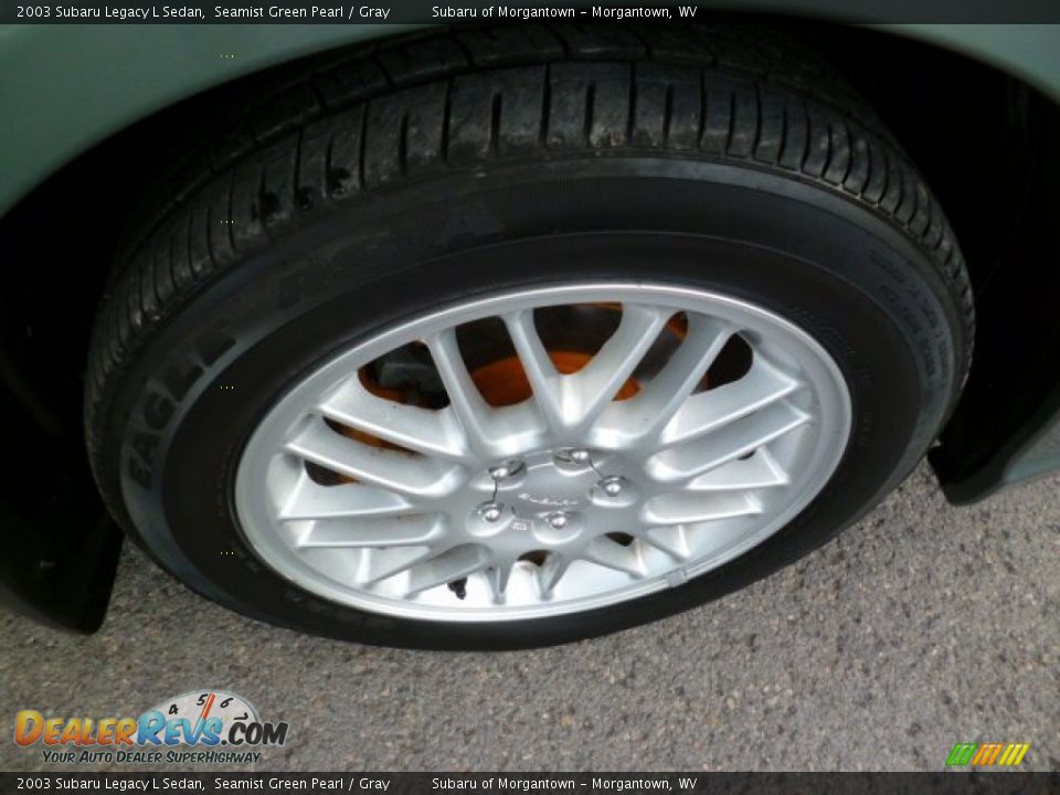 2003 Subaru Legacy L Sedan Seamist Green Pearl / Gray Photo #13