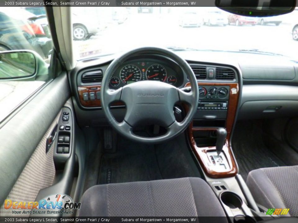 2003 Subaru Legacy L Sedan Seamist Green Pearl / Gray Photo #15