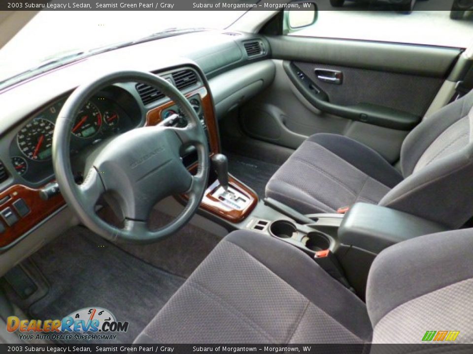 2003 Subaru Legacy L Sedan Seamist Green Pearl / Gray Photo #16