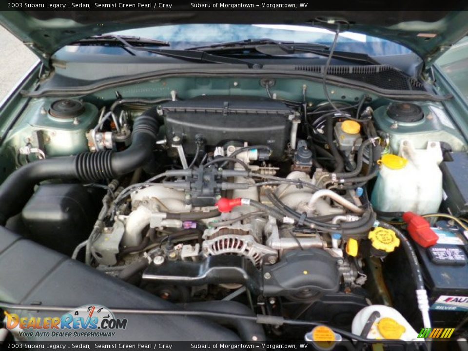 2003 Subaru Legacy L Sedan Seamist Green Pearl / Gray Photo #18