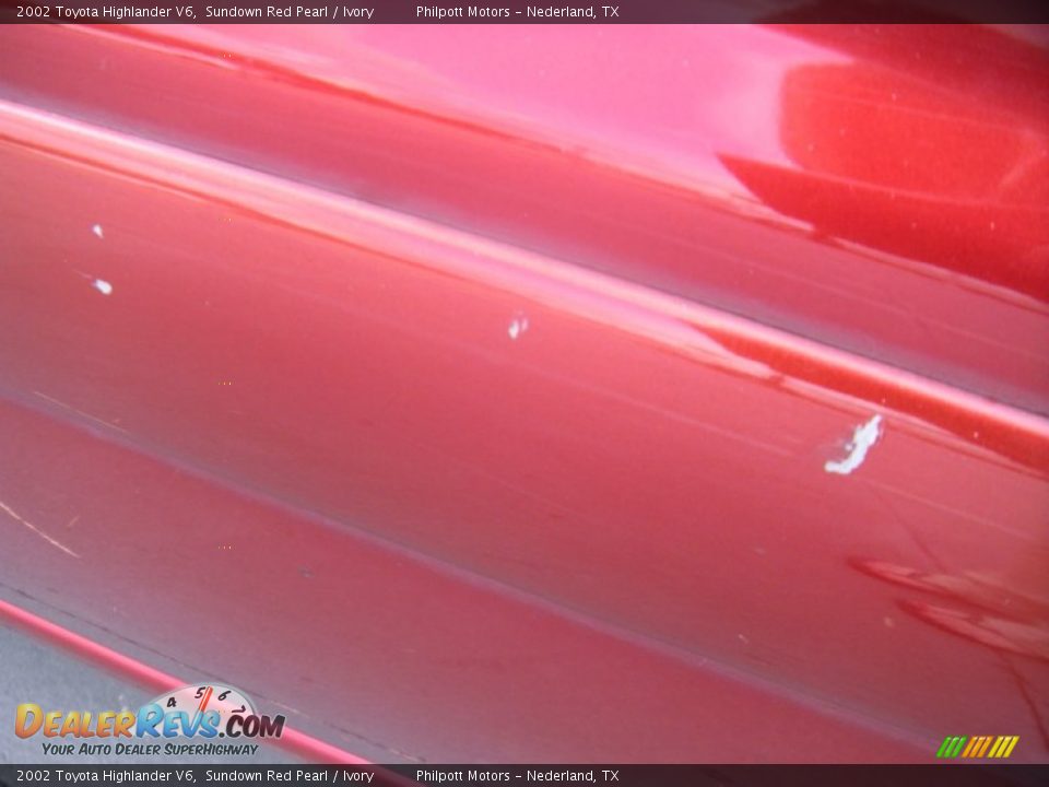 2002 Toyota Highlander V6 Sundown Red Pearl / Ivory Photo #29