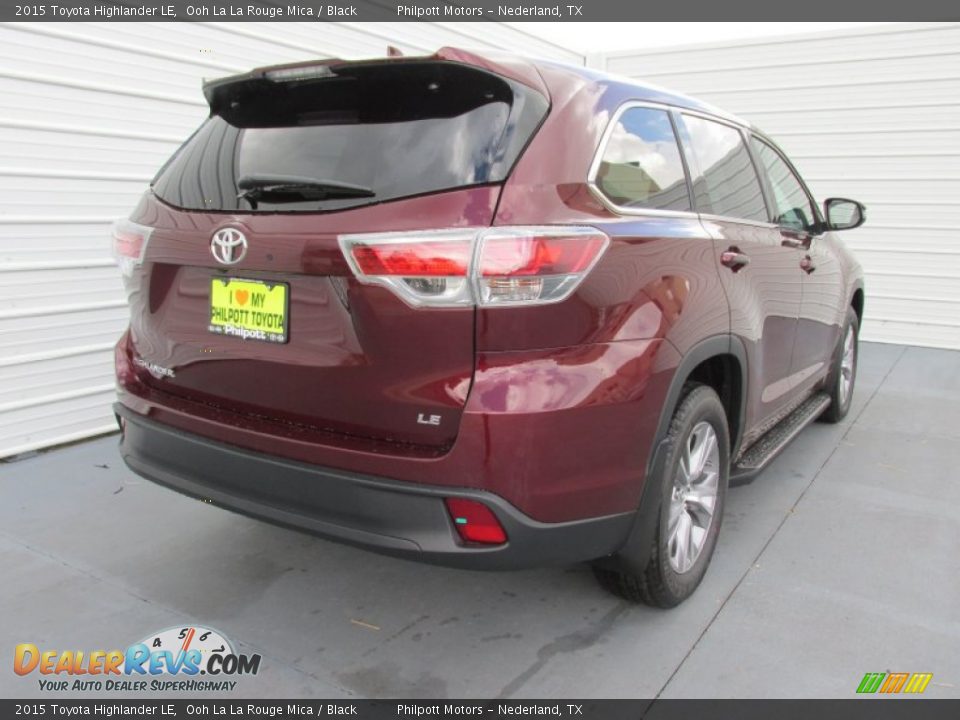 2015 Toyota Highlander LE Ooh La La Rouge Mica / Black Photo #4