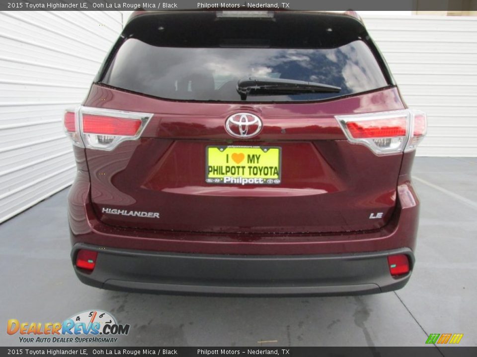 2015 Toyota Highlander LE Ooh La La Rouge Mica / Black Photo #5