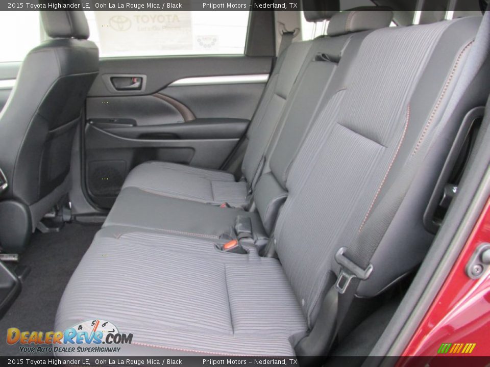 Rear Seat of 2015 Toyota Highlander LE Photo #22