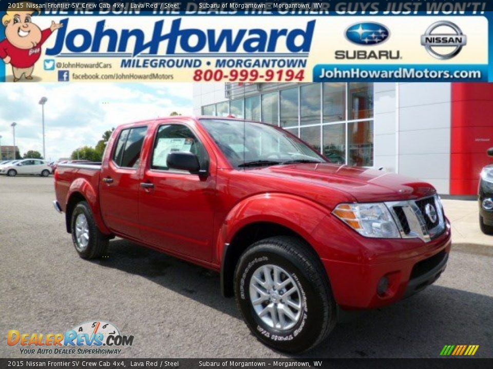 2015 Nissan Frontier SV Crew Cab 4x4 Lava Red / Steel Photo #1