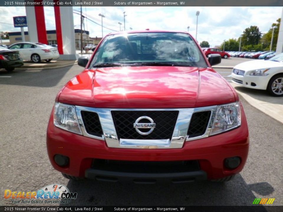 2015 Nissan Frontier SV Crew Cab 4x4 Lava Red / Steel Photo #2