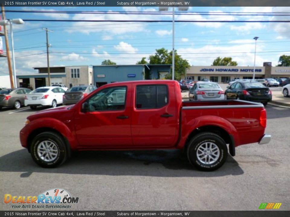 2015 Nissan Frontier SV Crew Cab 4x4 Lava Red / Steel Photo #4