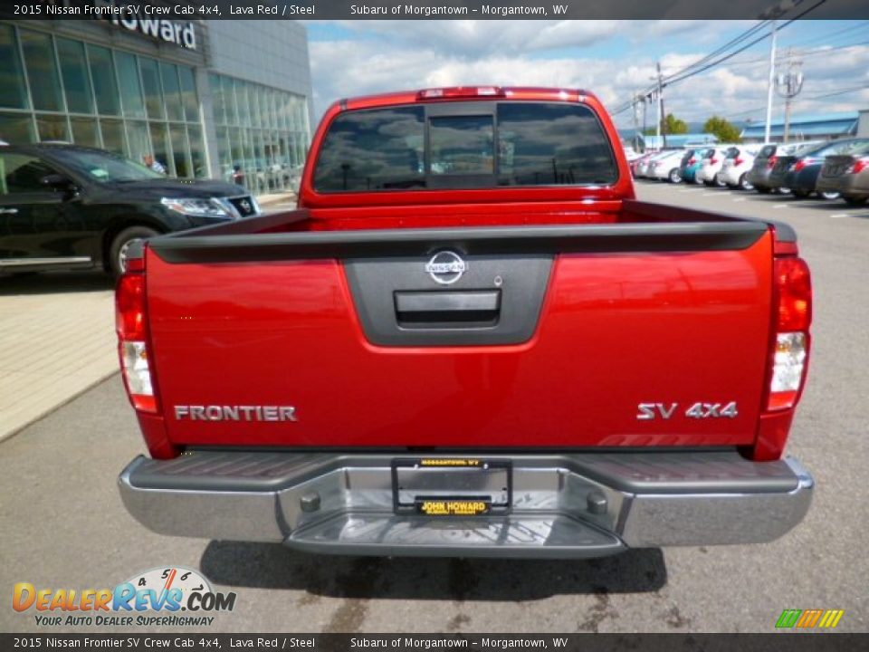 2015 Nissan Frontier SV Crew Cab 4x4 Lava Red / Steel Photo #6