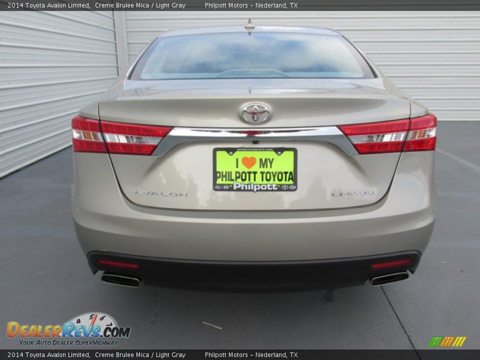2014 Toyota Avalon Limited Creme Brulee Mica / Light Gray Photo #6