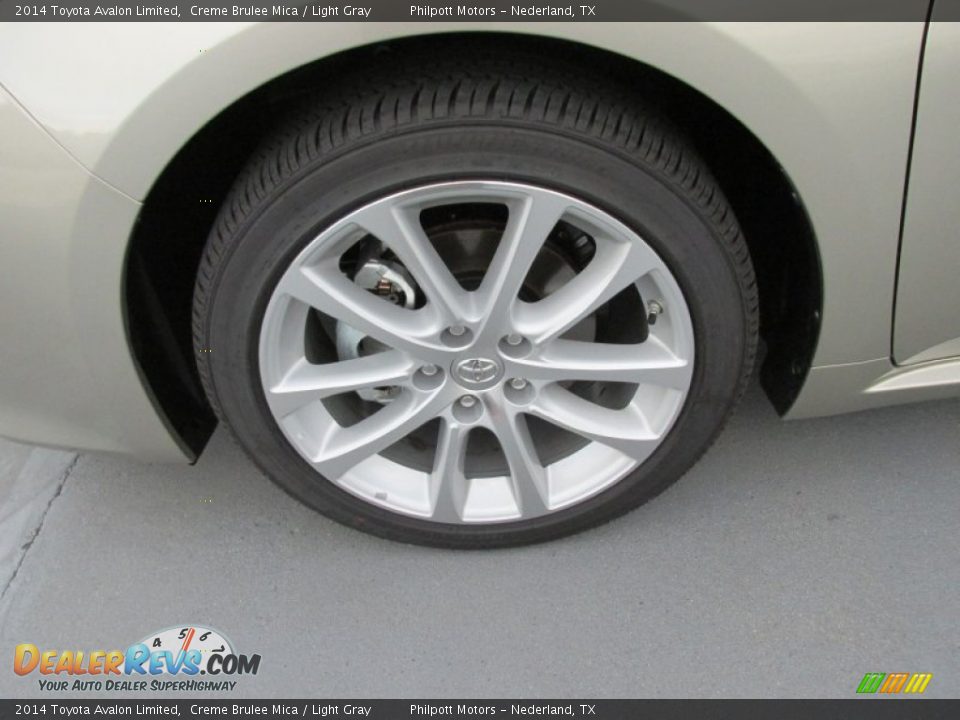 2014 Toyota Avalon Limited Creme Brulee Mica / Light Gray Photo #12