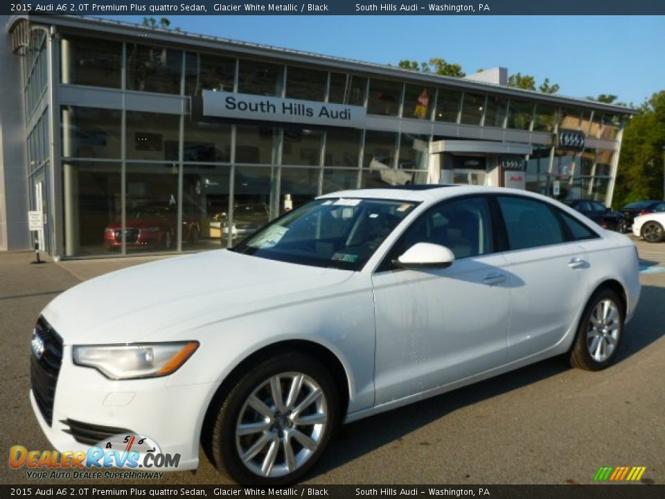 2015 Audi A6 2.0T Premium Plus quattro Sedan Glacier White Metallic / Black Photo #1