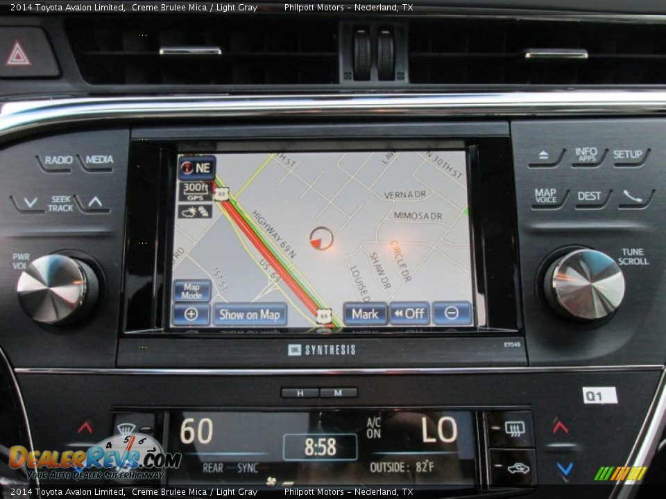 2014 Toyota Avalon Limited Creme Brulee Mica / Light Gray Photo #29