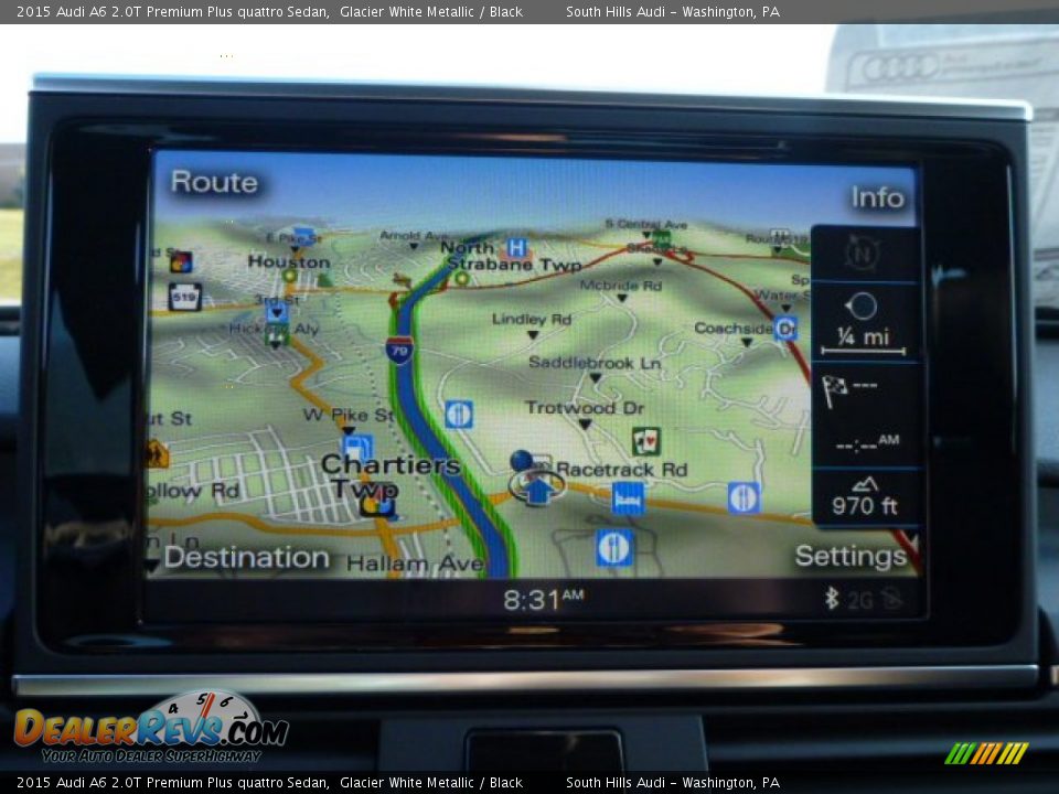 2015 Audi A6 2.0T Premium Plus quattro Sedan Glacier White Metallic / Black Photo #11