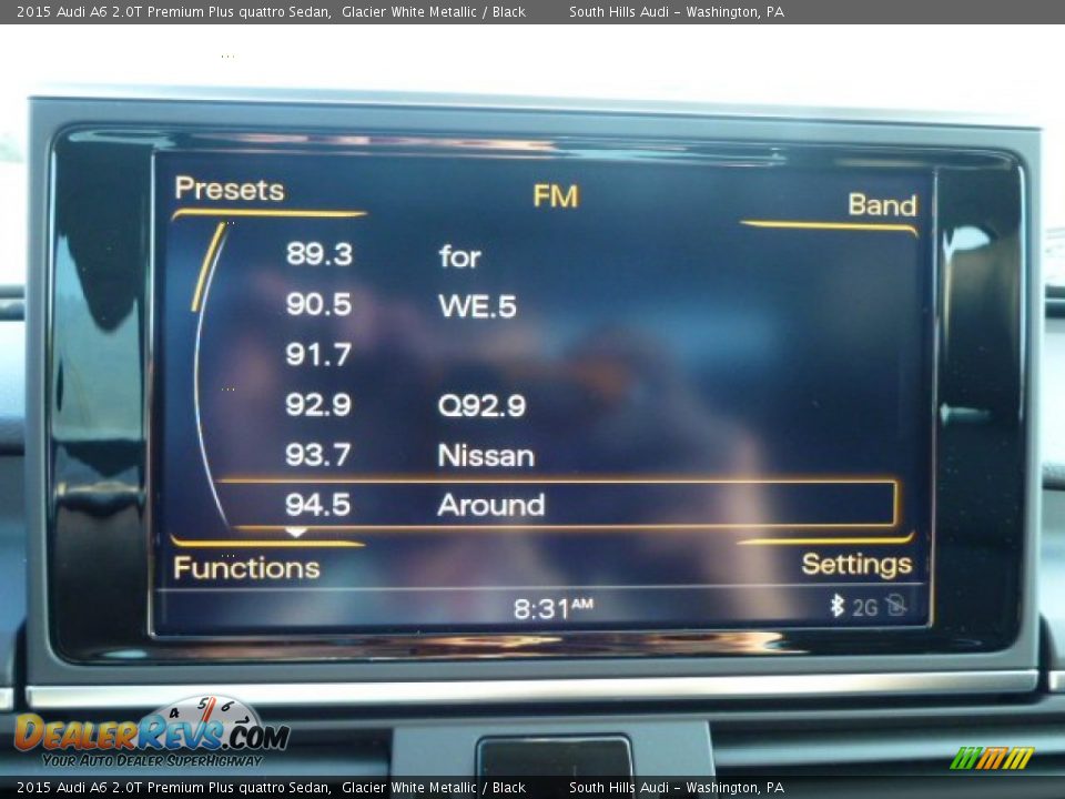 2015 Audi A6 2.0T Premium Plus quattro Sedan Glacier White Metallic / Black Photo #12