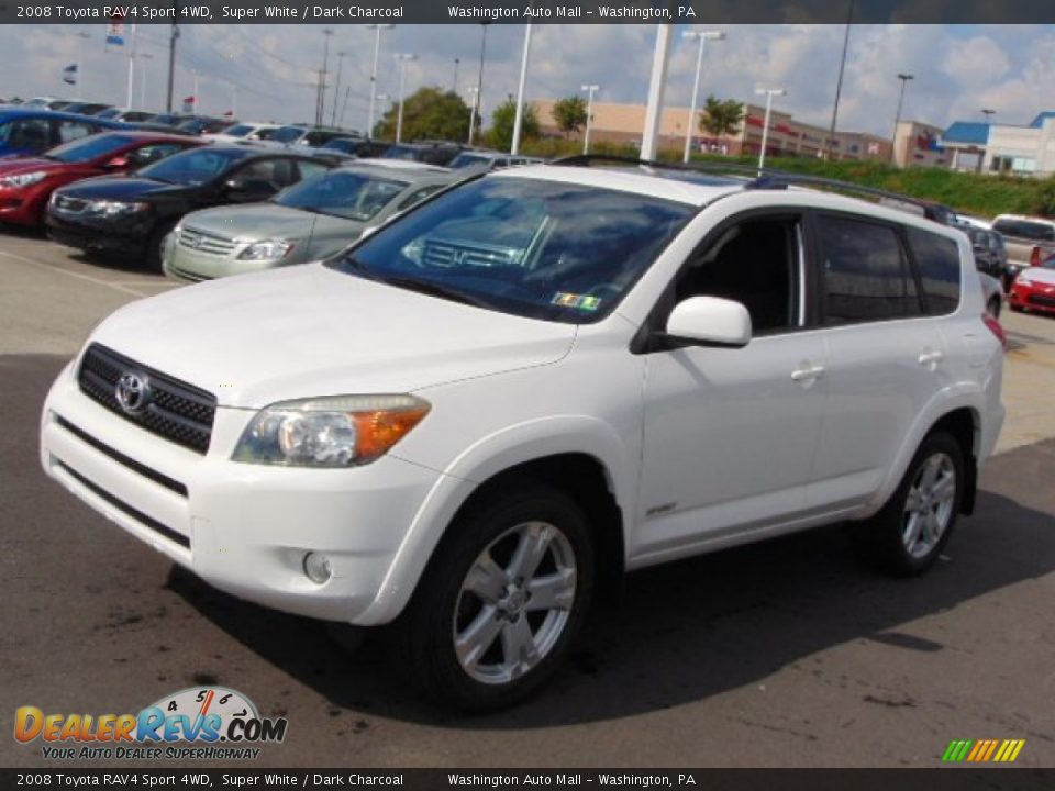 2008 Toyota RAV4 Sport 4WD Super White / Dark Charcoal Photo #5