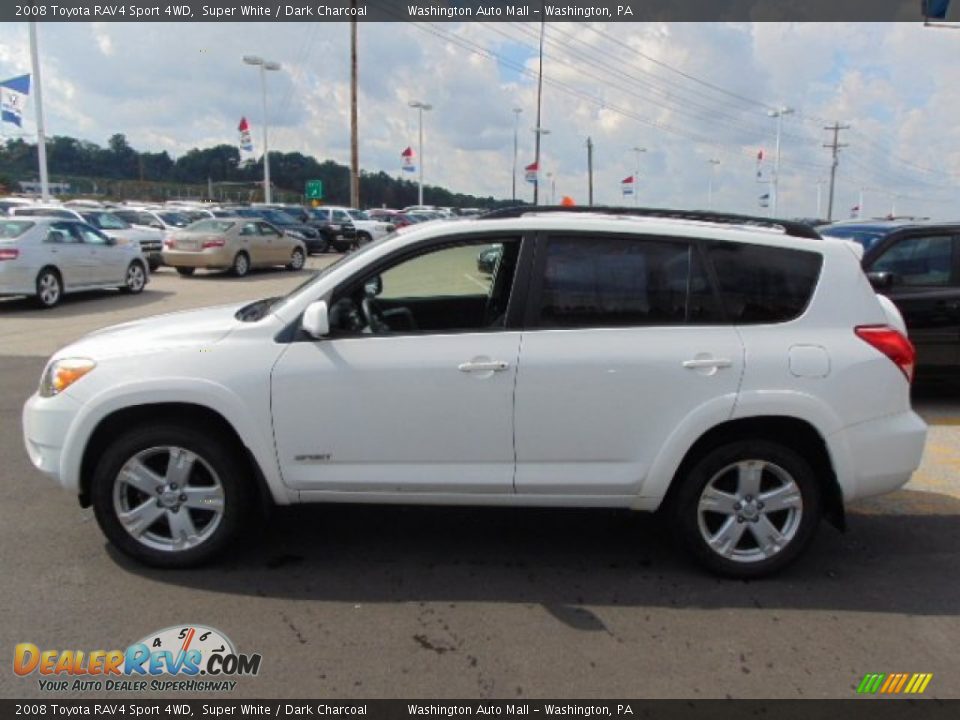 2008 Toyota RAV4 Sport 4WD Super White / Dark Charcoal Photo #6