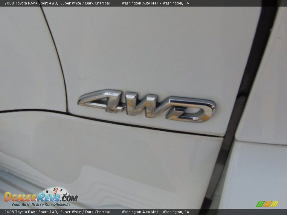 2008 Toyota RAV4 Sport 4WD Super White / Dark Charcoal Photo #9
