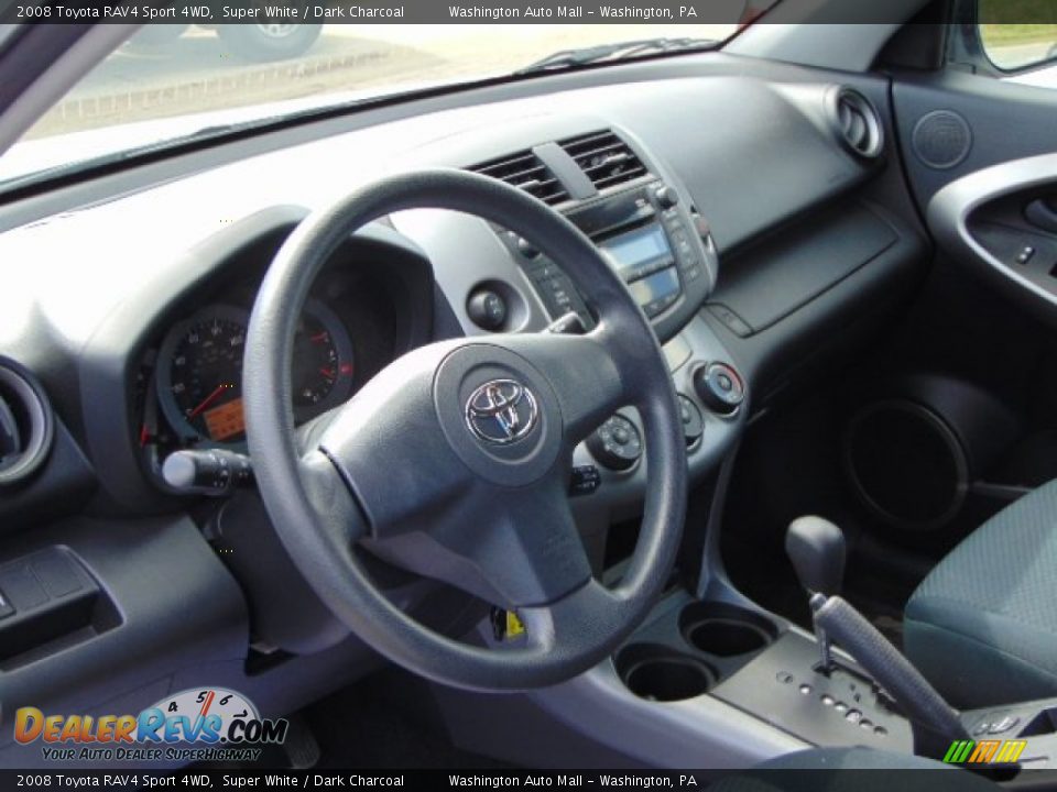 2008 Toyota RAV4 Sport 4WD Super White / Dark Charcoal Photo #10