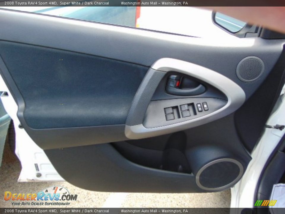 2008 Toyota RAV4 Sport 4WD Super White / Dark Charcoal Photo #13