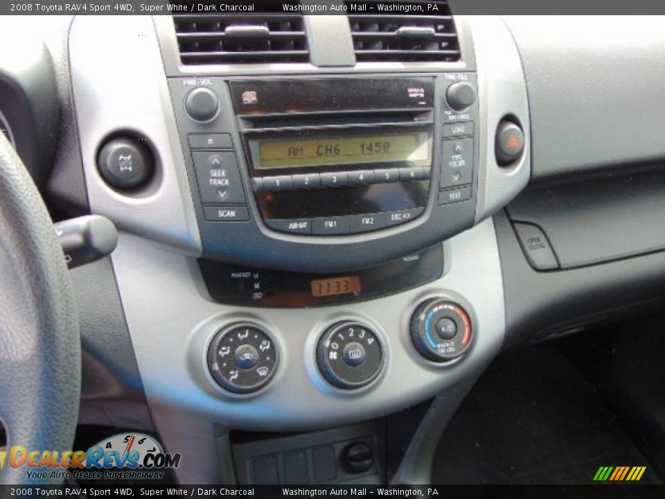 2008 Toyota RAV4 Sport 4WD Super White / Dark Charcoal Photo #14