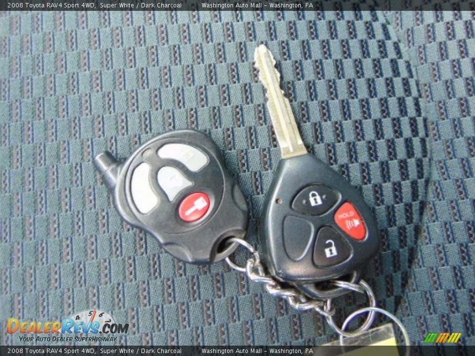 2008 Toyota RAV4 Sport 4WD Super White / Dark Charcoal Photo #17