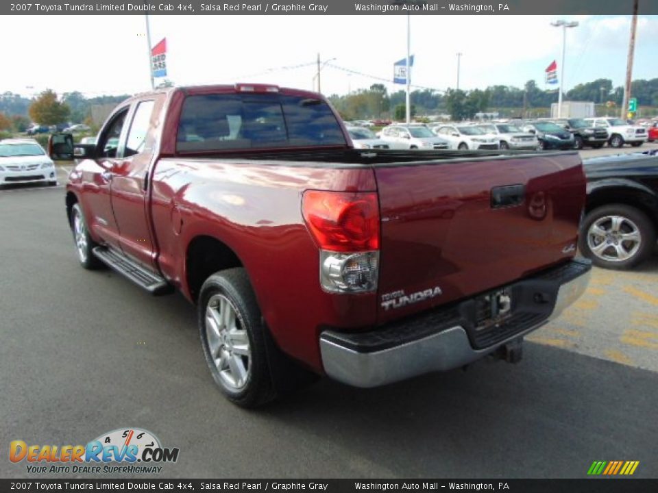 2007 Toyota Tundra Limited Double Cab 4x4 Salsa Red Pearl / Graphite Gray Photo #7