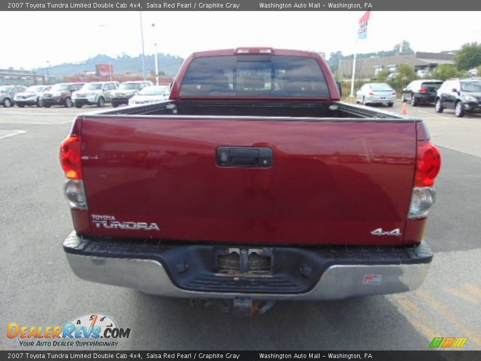 2007 Toyota Tundra Limited Double Cab 4x4 Salsa Red Pearl / Graphite Gray Photo #8