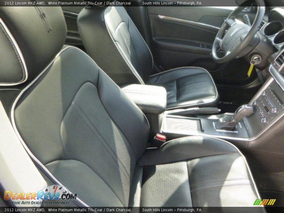 2012 Lincoln MKZ AWD White Platinum Metallic Tri-Coat / Dark Charcoal Photo #10