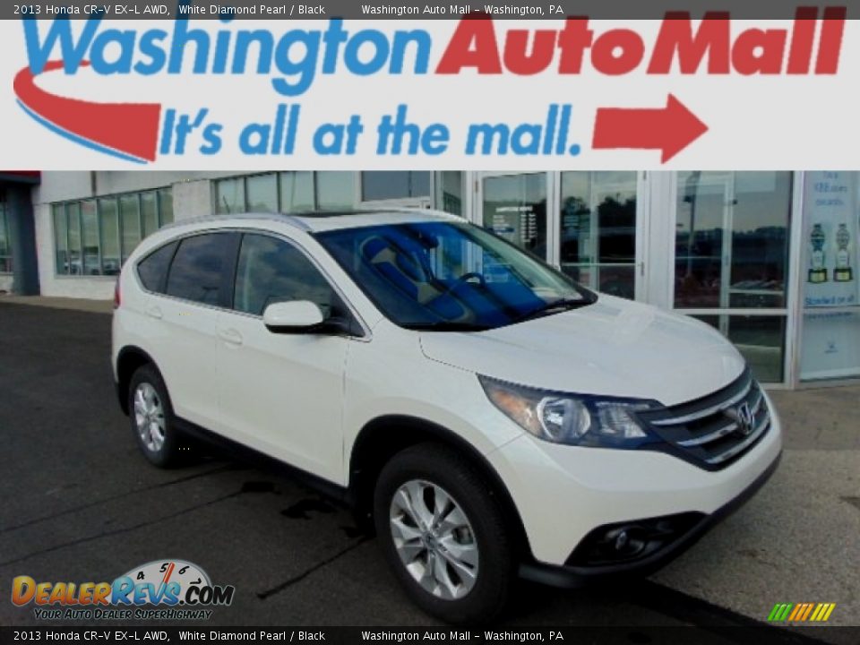 2013 Honda CR-V EX-L AWD White Diamond Pearl / Black Photo #1
