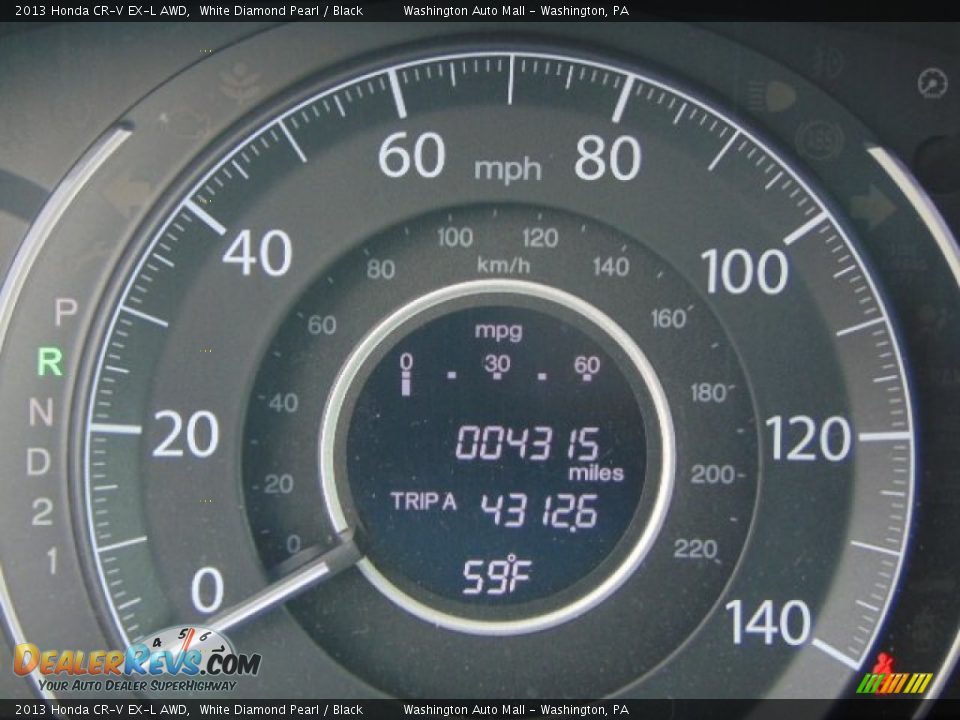 2013 Honda CR-V EX-L AWD White Diamond Pearl / Black Photo #20