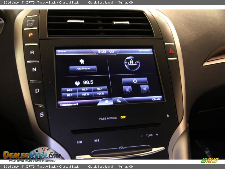 2014 Lincoln MKZ FWD Tuxedo Black / Charcoal Black Photo #15