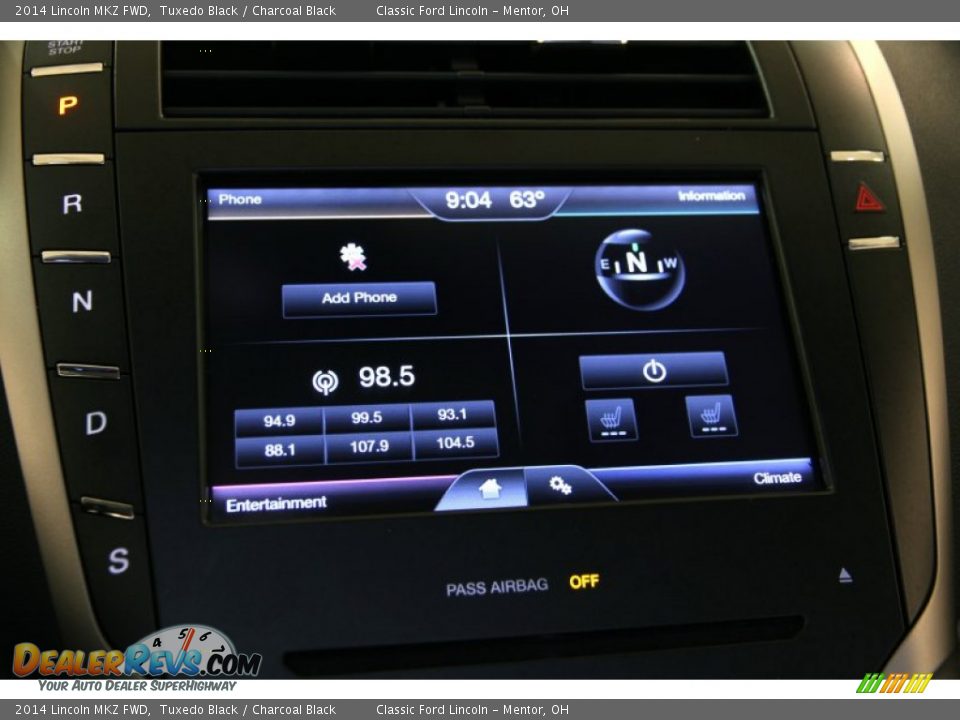 2014 Lincoln MKZ FWD Tuxedo Black / Charcoal Black Photo #16